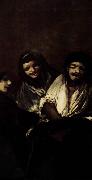 Francisco de goya y Lucientes Two Women and a Man oil painting reproduction